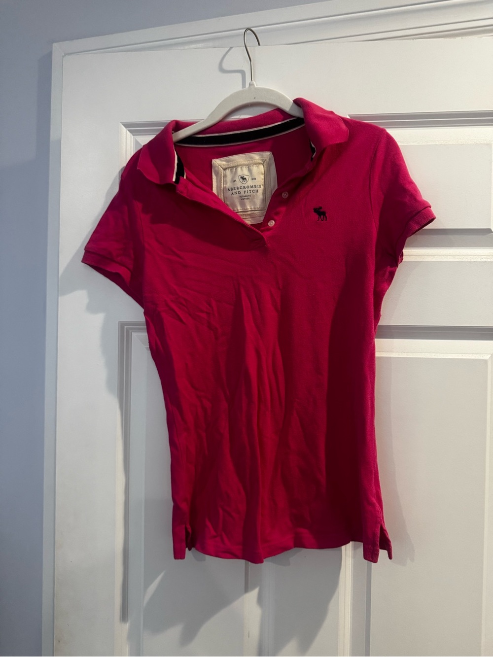 Vintage Abercrombie & Fitch Bright Pink Polo
